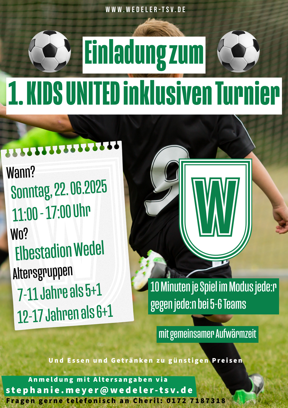 KIDS UNITED inklusives Turnier Flyer